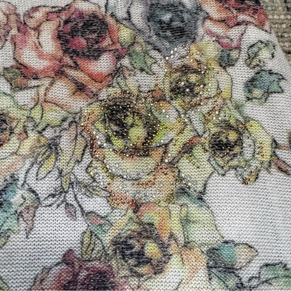 Wet Seal Vintage Y2K Mesh Rhinestone Floral White Camisole Tank Top Beachy Sz M - Picture 4 of 5